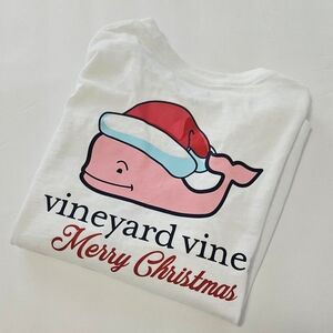 Little Kids Vineyard Vines Long Sleeve Merry Christmas T-Shirt - White - 7 -